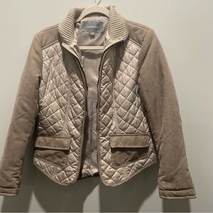 Johnston & Murphy Taupe Quilted Utility Jacket